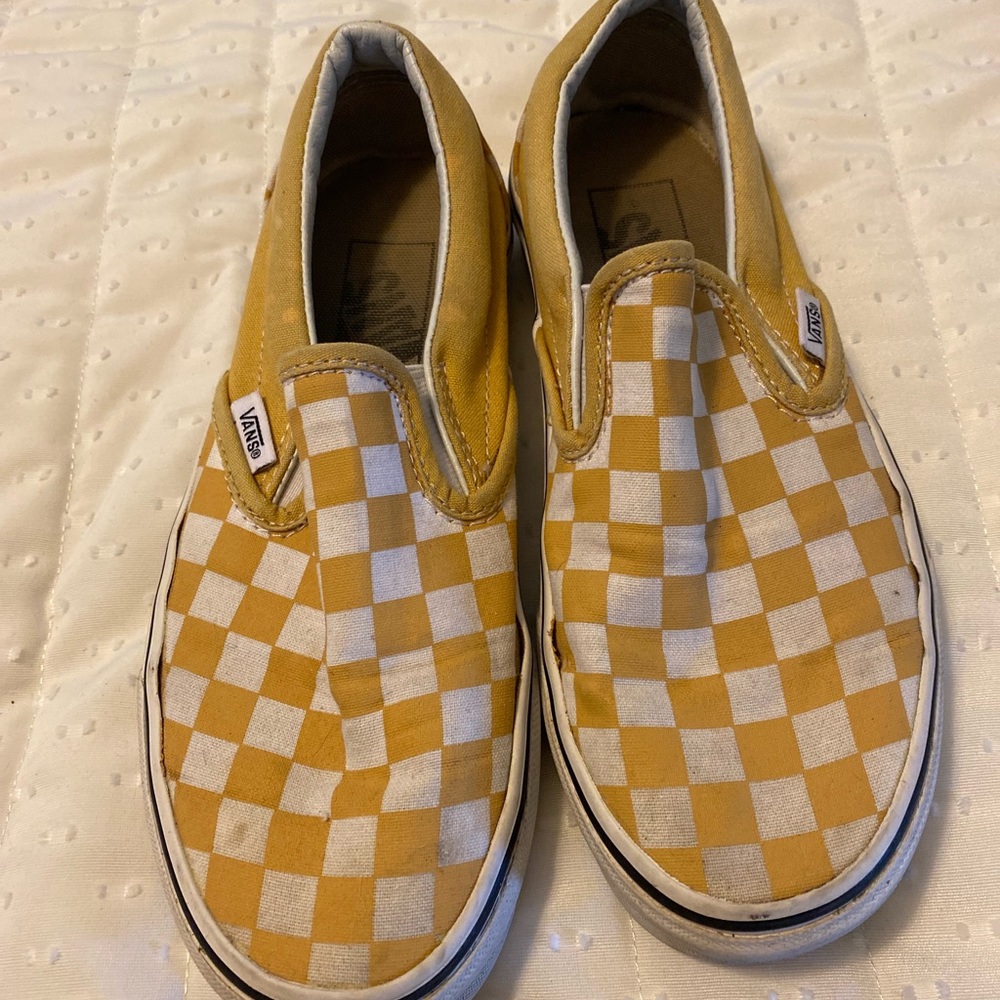Checkered slip on Vans